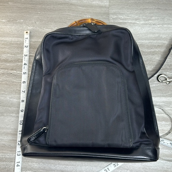 GUCCI Authentic Bamboo Patent Nylon One Strap Sling Backpack - Picture 6 of 16